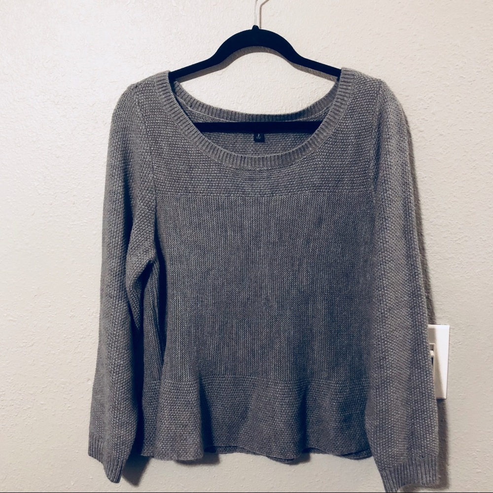 Torrid peplum sweater grey